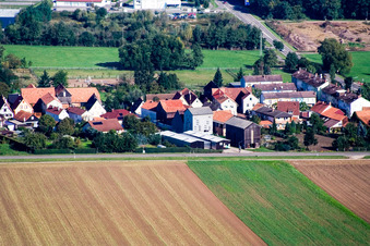 Brehmstr in the district Minderslachen in Kandel in the state Rhineland-Palatinate, Germany from a drone