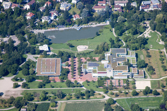 Albert Magnus Gymnasium at Horbachpark in Ettlingen in the state Baden-Wuerttemberg, Germany