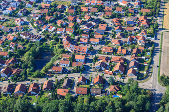 At the clay pits in Rheinzabern in the state Rhineland-Palatinate, Germany seen from above