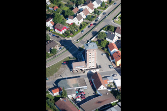Aerial photograpy of High-rise building Ludovici in Jockgrim in the state Rhineland-Palatinate, Germany