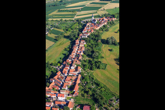 Aerial photograpy of Hinterstädel from the north in Jockgrim in the state Rhineland-Palatinate, Germany