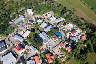 Industrial estate and company settlement Mittelwegring in Jockgrim in the state Rhineland-Palatinate, Germany