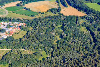 Oblique view of Clay pit in Jockgrim in the state Rhineland-Palatinate, Germany