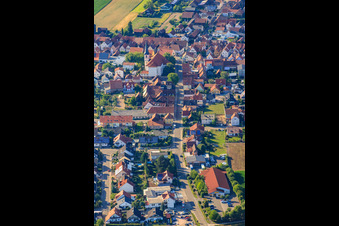 Kirchstraße from the south in Hatzenbühl in the state Rhineland-Palatinate, Germany