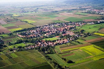 Aerial view of From the northeast in the district Drusweiler in Kapellen-Drusweiler in the state Rhineland-Palatinate, Germany