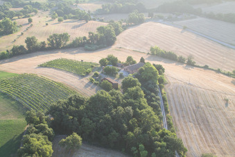Aerial photograpy of San Martino dei Muri in the state The Marches, Italy