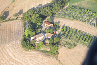Oblique view of Isola di Fano in the state The Marches, Italy