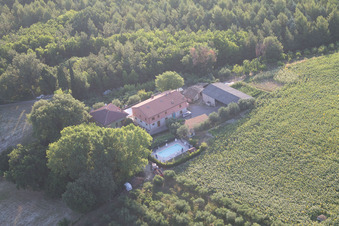 Isola di Fano in the state The Marches, Italy seen from above