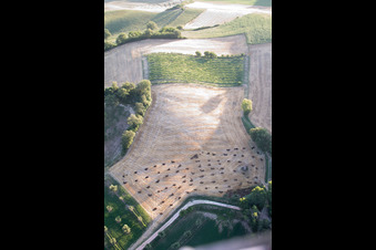 Isola di Fano in the state The Marches, Italy from the drone perspective