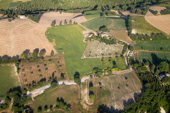 Isola di Fano in the state The Marches, Italy seen from a drone