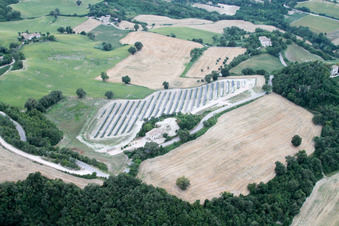 Cartoceto in the state The Marches, Italy from above