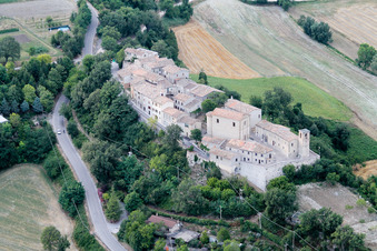Drone image of Cartoceto in the state The Marches, Italy