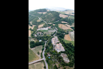 Cartoceto in the state The Marches, Italy from a drone