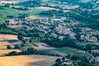 Bird's eye view of Isola di Fano in the state The Marches, Italy