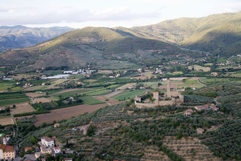 Aerial view of Poggiolo in the state Tuscany, Italy