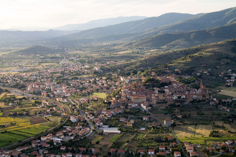 Oblique view of Poggiolo in the state Tuscany, Italy