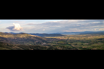 Panorama in Poggiolo in the state Tuscany, Italy