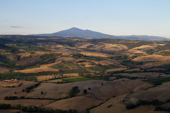 Aerial view of La Pievaccia in the state Tuscany, Italy