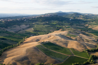 Montefollonico in the state Tuscany, Italy out of the air