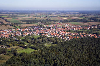 Village view in the district Schaidt in Wörth am Rhein in the state Rhineland-Palatinate, Germany