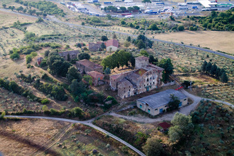 Civitella in Val di Chiana in the state Arezzo, Italy out of the air