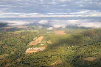 Sinalunga in the state Siena, Italy from above