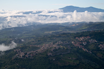 Oblique view of Montalcino in the state Siena, Italy