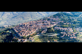 Old Town area and city center in Cortona in Toskana, Italy
