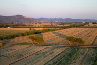 Drone image of Castroncello in the state Tuscany, Italy