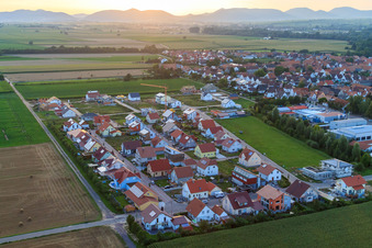 Siedlerweg new development area Brotäcker in Steinweiler in the state Rhineland-Palatinate, Germany