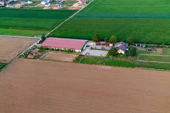 Equestrian center Fohlenhof in Steinweiler in the state Rhineland-Palatinate, Germany out of the air