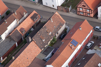 Saarstr in Kandel in the state Rhineland-Palatinate, Germany from above