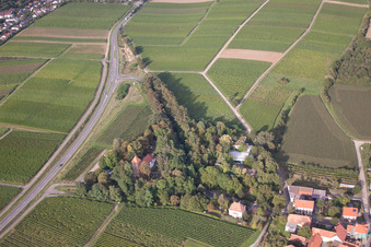 Oblique view of Chapel in the district Wollmesheim in Landau in der Pfalz in the state Rhineland-Palatinate, Germany