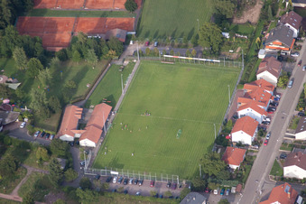 Aerial photograpy of District Klingen in Heuchelheim-Klingen in the state Rhineland-Palatinate, Germany