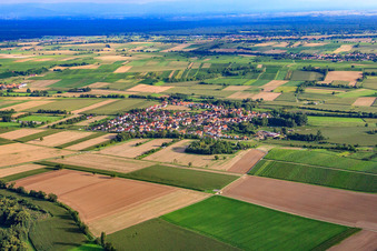Village view from the northwest in Barbelroth in the state Rhineland-Palatinate, Germany