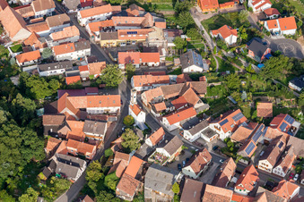 Aerial photograpy of Town Hall building of the city administration in Oberhausen in the state Rhineland-Palatinate, Germany