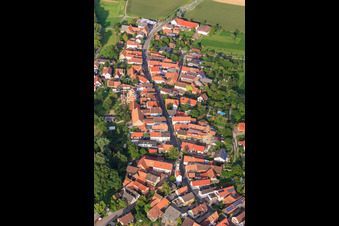 Upper Main Street from the west in Oberhausen in the state Rhineland-Palatinate, Germany