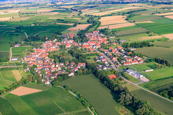 Village view from the northwest in Dierbach in the state Rhineland-Palatinate, Germany