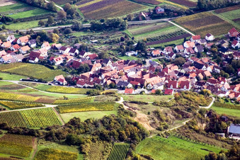 Aerial view of Gleishohrbach in the district Gleiszellen in Gleiszellen-Gleishorbach in the state Rhineland-Palatinate, Germany
