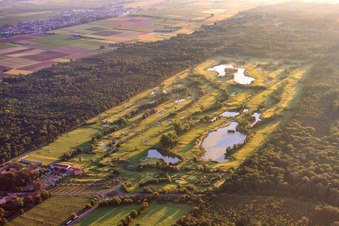 Golf Club Dreihof in the morning in the district Dreihof in Essingen in the state Rhineland-Palatinate, Germany