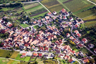 Aerial photograpy of Gleiszellen-Gleishohrbach in the district Gleishorbach in Gleiszellen-Gleishorbach in the state Rhineland-Palatinate, Germany