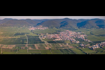 Maikammer in the state Rhineland-Palatinate, Germany from the drone perspective