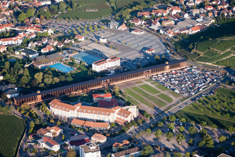 Aerial view of Saltworks in Bad Dürkheim in the state Rhineland-Palatinate, Germany