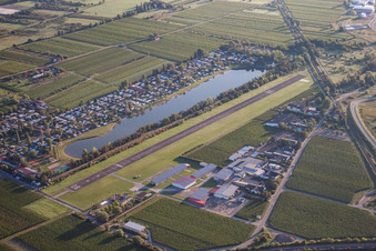 Airfield at Almensee in Bad Dürkheim in the state Rhineland-Palatinate, Germany