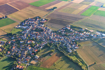 View from the south in Quirnheim in the state Rhineland-Palatinate, Germany