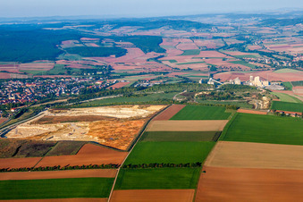 Aerial view of Village view in Rüssingen in the state Rhineland-Palatinate, Germany