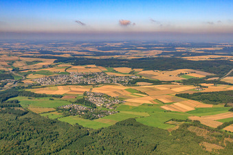View of the town from the east in Rheinböllen in the state Rhineland-Palatinate, Germany