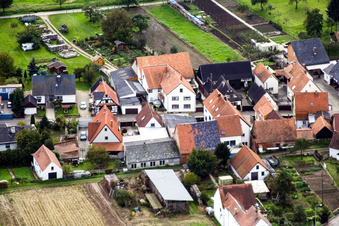 Gänsried in Freckenfeld in the state Rhineland-Palatinate, Germany viewn from the air