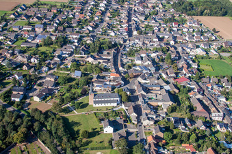 Aerial view of Village view in the district Lommersum in Weilerswist in the state North Rhine-Westphalia, Germany
