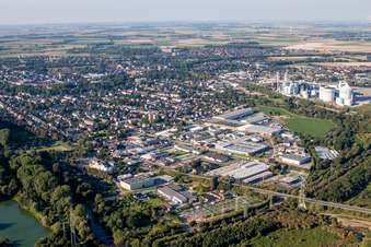 Industrial and commercial area Elisabethenstrasse with Boos Logistik GmbH in Juelich in the state North Rhine-Westphalia, Germany